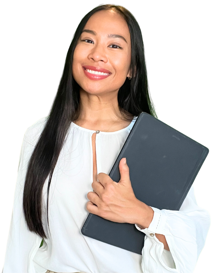 Kru Smuk is holding an Ipad